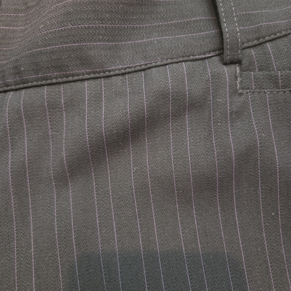 Lane Bryant Women's Dark Charcoal With Lavendar Pinstripe Pants Size 14 - Picture 11 of 13